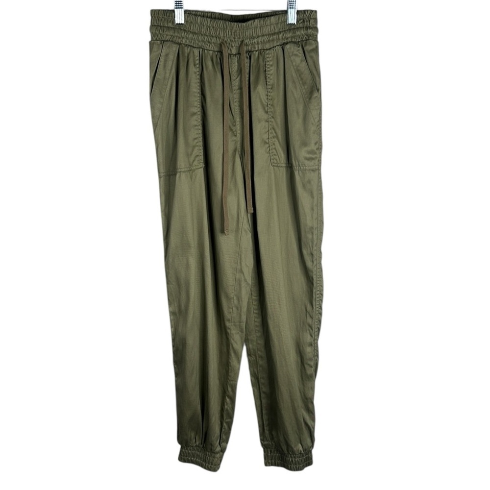 A New Day Olive Green Elastic Waist Front Tie Casual Jogger‎ Pants Size Small